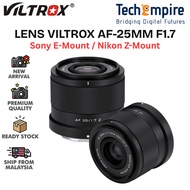 LENS VILTROX AF-25MM F1.7 (Z MOUNT) FOR NIKON / (E MOUNT) FOR SONY