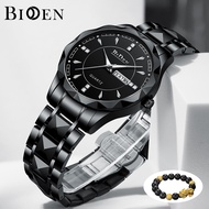 BIDEN Jam Tangan Pria S001 Quartz Kalender Keren Luminous Anti Air Jam Tangan Cowok Original