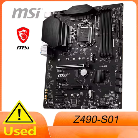 MSI Z490-S01 Motherboard 128GB M.2 HDMI LGA 1200 DDR4 ATX Z490 Mainboard