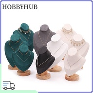 HOBBYHUB Jewelry Storage Rack, Wooden  Necklace Display Rack,  Show Suede Display Model Necklace