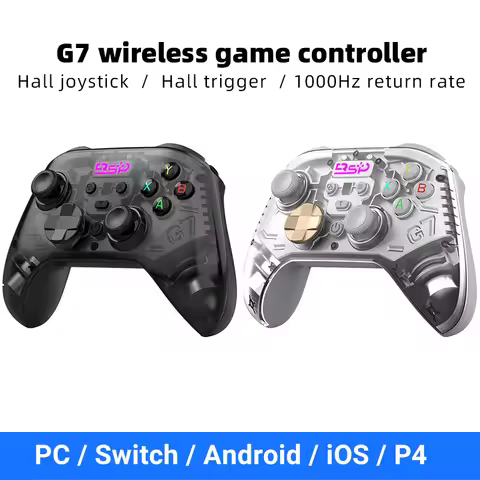 G7 wireless mobile game controller, Hall joystick, Hall trigger, supports Switch/Android/iOS/P4/PC，G