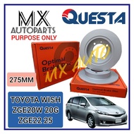 QUESTA FRONT BRAKE DISC ROTOR TOYOTA WISH 1.8 2.0 ZGE20W ZGE20G ZGE22 ZGE25 ( 275MM 2PCS )