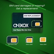 ONEXOX SIM REPLACEMENT XOX SIM REPLACEMEMT XOX SIM CARD