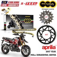 APRILIA 900cc DORSODURO, SHIVER Full Set Regina TOURING STREET Chain 525 ZRT Steel Sprocket Sets