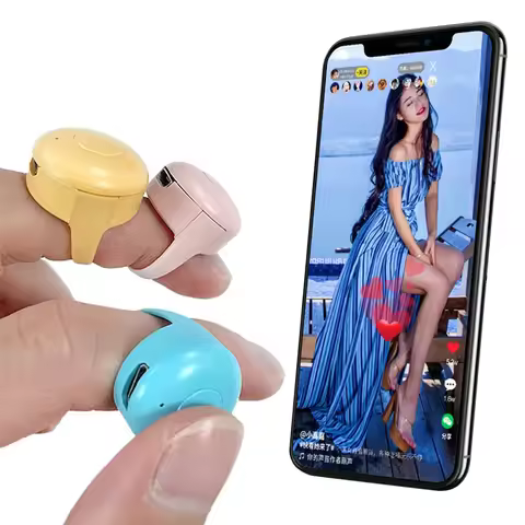 Wireless Bluetooth Finger Ring Remote Controller TikTok Short Video Page Flipper Portable Scrolling 
