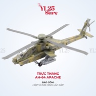 Helicopter Model AH64 EC665 Airplane Tank Assembled Collectible Gift Decoration Decor M11 YL