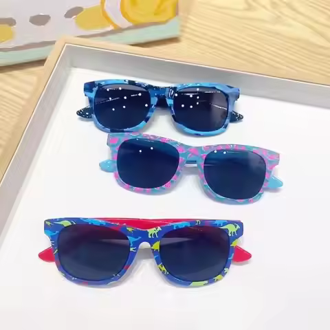 New Square Frame Dinosaur Children'S Sunglasses Ultraviolet-Proof Sun Protection Kids Sunglasses Sha