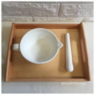 Mortar and Pestle Set Marble Ceramic