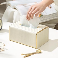 Luxury Hotel High-Value Striped Tissue Box with Premium Dining Table Feel for Commercial Use TB5C