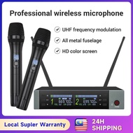 UHF Wireless Microphone, Adjustable Frequency Anti-interference, HD Color Screen, Long-range Stable 