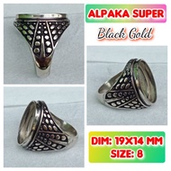 Super alpaca burnt alpaca agate ring.45