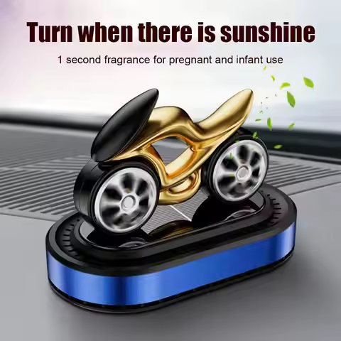 1Set Solar Rotating Vehicle Mounted Fragrance Center Mounted Console Dynamic Car Car Perfume Accesso