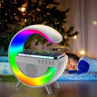 Mini Desktop Wireless Speaker; Wireless Desktop Mobile Phone Wireless Charging 10w Fast Charging Colorful Ambient Light Ambient Speaker
