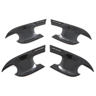 Xuming ที่จับประตูรถลวดลายคาร์บอนไฟเบอร์ TOYOTA LAND CRUISER 300 2023ฝาครอบตกแต่งภายนอก LC300