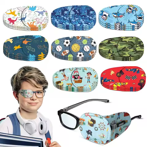 5Pcs Children Eye Patch for Lazy Eye Amblyopia Treatment Reusable Adjustable Strabismus Kids Soft Co