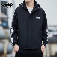 Jeep tinh thần 1941 estd jeep nam mới áo khoác Jacket thể thao mũ có thể tháo rời áo khoác áo gió ch