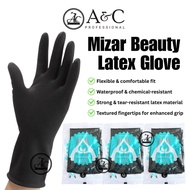 Mizar Beauty Latex Glove Waterproof Salon Latex Hand Glove Reusable Tear-Resistant Non-Slip 美容发廊乳胶手套