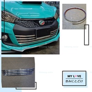perodua myvi icon front grill chrome lining / front grill lower  Aluminium chrome/ front bumper chro