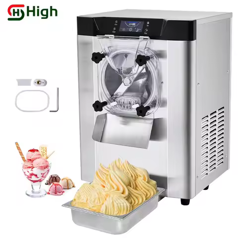 Commercial Hard Ice Cream Machine Stainless Steel Ice Cream Maker with LCD Control Panel