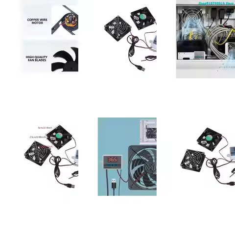 76HD Inline Speed Controller 80mm Cabinet Fan with MultiSpeed Controller 44CFM