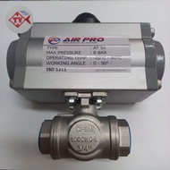 3way ball valve actuator 3/4inch/ball valve actuator 3/4" 3way type L port