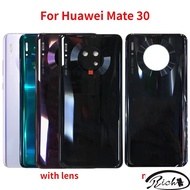 New Back Glass For Huawei Mate 30 TAS-L29 Battery Cover Rear Door Housing Back Case With Camera Lens Replacement