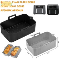 TOBE1 Air Fryer Baking Tray, Reusable Silicone Air Fryer Basket, Rectangle Rectangle Basket Containe