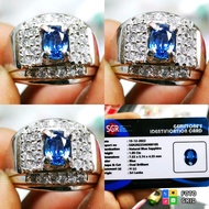 Batu permata natural blue shafire srilanka plus memo