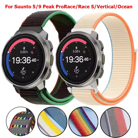 20 22mm Sport Nylon Strap For SUUNTO 3 9 PEAK PRO/5 PEAK Wristband For SUUNTO RACE S/OCEAN/VERTICAL 