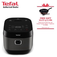 Tefal Delirice Plus Fuzzy Logic rice cooker 1.8L+ Free Tefal Extra Chef set (Deep Frypan 28cm + Spatula) RK776B + G14986
