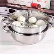 Stainless Steel 2-level Steamer Pot