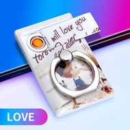 Multifunctional Influencer Phone Holder with Rechargeable Lighter Unique Ring Buckle Electronic Ciga