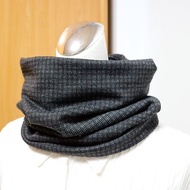 小格紋 保暖圍脖 短圍巾 頸套 雙面雙色 男女均適用