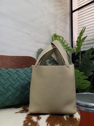 (全新) Hermes Picotin 18 Trench 風衣灰 金扣 / CCS2 / 2022 U