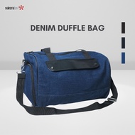 SAKURATEX | Denim Duffle Bag Premium Jeans Bag Women's Tote Bag Unisex Korean Style Denim Jeans Bag