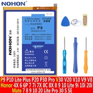 NOHON Battery For Huawei P9 P10 Lite Plus P20 P30 Pro Honor 10 9 8 Lite 7 6 4X 7X 8X Mate 9 10 20 Pr