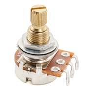 Musiclily Pro A25K Mini Pot Brass Metric Split Standard Shaft 9.5mm Audio Taper Potentiometer for Ac