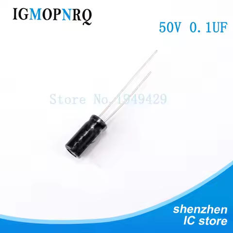 20PCS/LOT 0.1uF 50V Aluminum electrolytic capacitor 4*7 Electrolytic Capacitor 50v 0.1uf