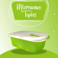 microwave low watt sharp lunch box 15 l ungu dan hijau - hijau 15l