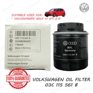 🇲🇾ORI NEW🔥 VOLKSWAGEN OIL FILTER AUDI FOR VOLKSWAGEN GOLF VI GTI 2.0 03C115561B