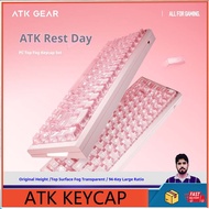 ATK Rest Day PC engraved top fog transparent original factory height non stick fingerprint keycap 94