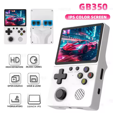 GB350 3.5 inch IPS Screen Portable Video Game Player Handheld Game Console HD Output 64G Built-in 20