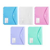 New PP A4 File Folder 3 Hole Dustproof Data Folder Waterproof Large Capacity Document Display Book O