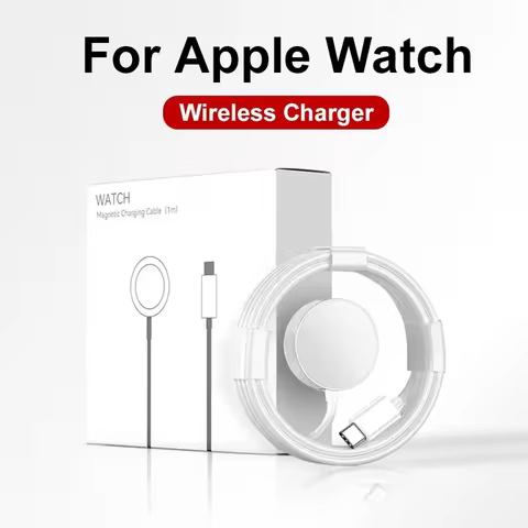 1M USB C Magnetic Wireless Charger for Apple Watch Series 8/7/6/5/SE Portable Fast Charging Station 