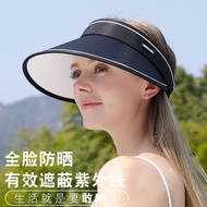 Summer Big Brim Sun Hat, Foldable Anti-Ultraviolet Hollow Top Sun Hat, Cycling Sun Hat A96 Hat