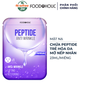 Mặt Nạ Foodaholic Peptide Hỗ Trợ Trẻ Hoá &amp; Mờ Nếp Nhăn 23ml Peptide Anti Wrinkle Mask