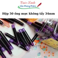 Box of 50 pre-installed ink cartridges without eraser 34mm