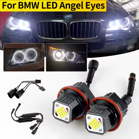 2pcs White Lamp 160W LED Angel Eyes Marker Lights Bulbs Canbus Error Free for BMW E39 M5 E83 X3 E53 