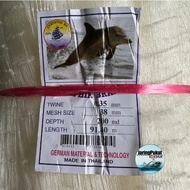 035MM X 38MM(1.1/2" Inch) X 200Md X 91.4Mtr Pukat Jaring Ikan / Mata Tegak / Isi Kosong / Warna Puti