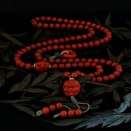 川料南紅瑪瑙之柿子紅料 6mm 項鍊
